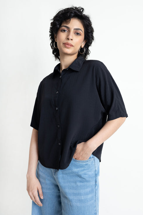 The Black Kimono Shirt